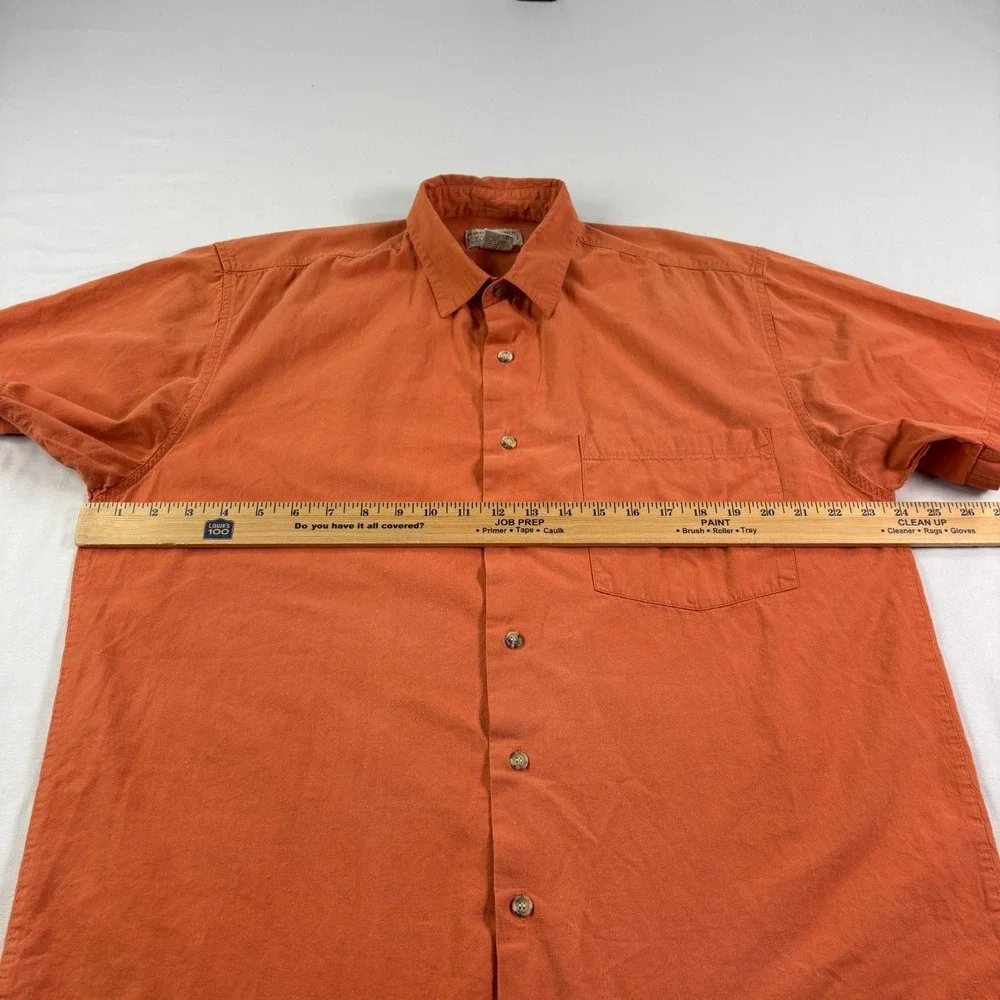 Vintage Banana Republic Safari Shirt‎ Mens Medium Orange Button Up Travel Camp